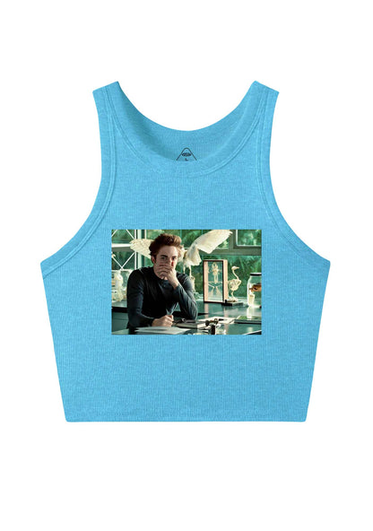 Vampire Boy Y2K Crop Tank Top Cherrykitten