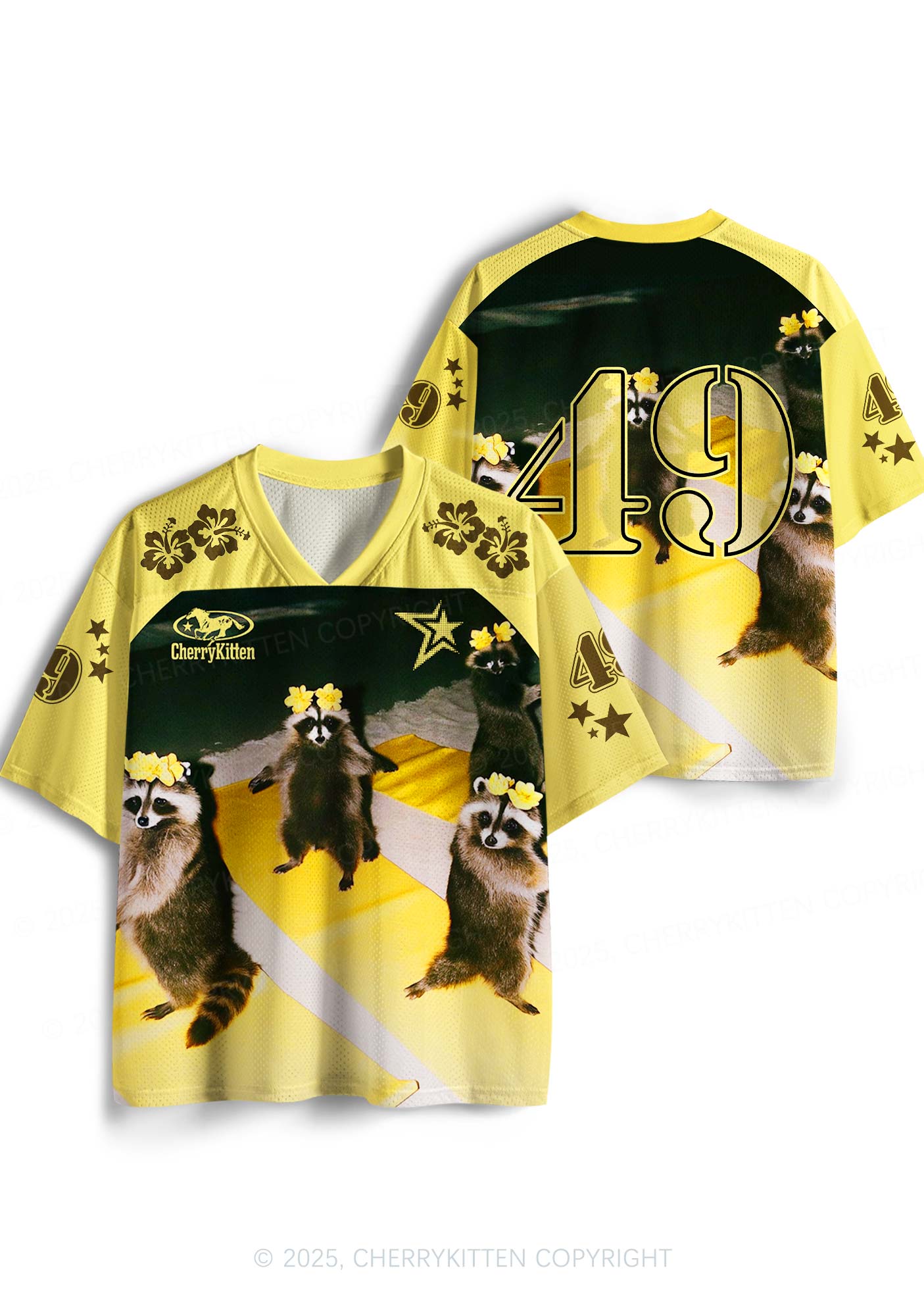 Custom Yoga Raccoon Y2K Sport Jersey Shirts Cherrykitten