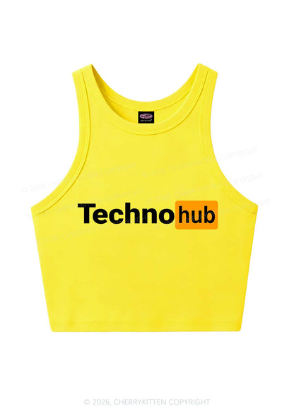 Techno Hub Y2K Crop Tank Top Cherrykitten