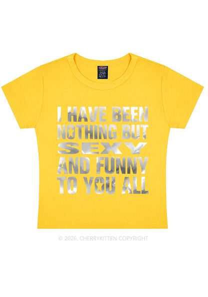 I Have Been Nothing Silver Foil Printed Y2K Baby Tee Cherrykitten