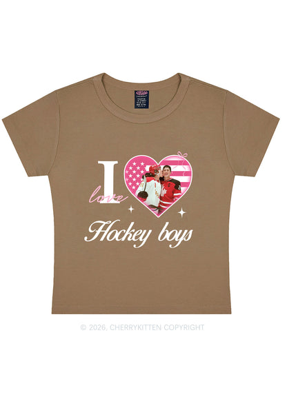 I Love US Hockey Boys HR Y2K Baby Tee Cherrykitten