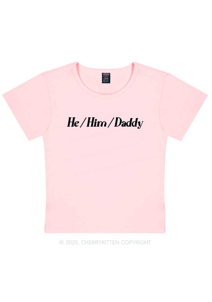 He Him Daddy Pride Y2K Baby Tee Cherrykitten