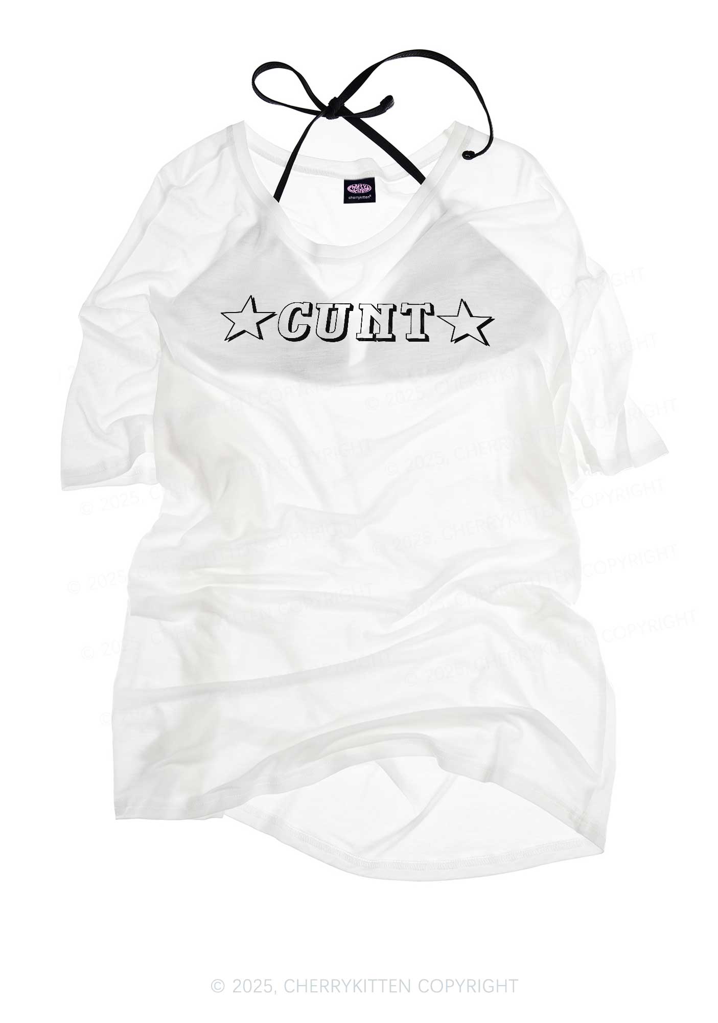 Star Count Y2K Sheer Boyfriend Tee Cherrykitten
