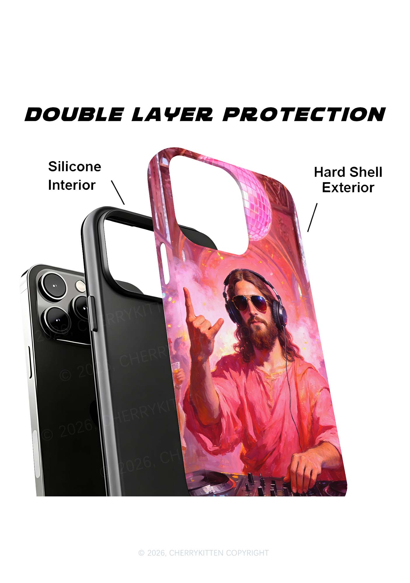 Disco Jesus DJ Y2K Phone Case Cherrykitten