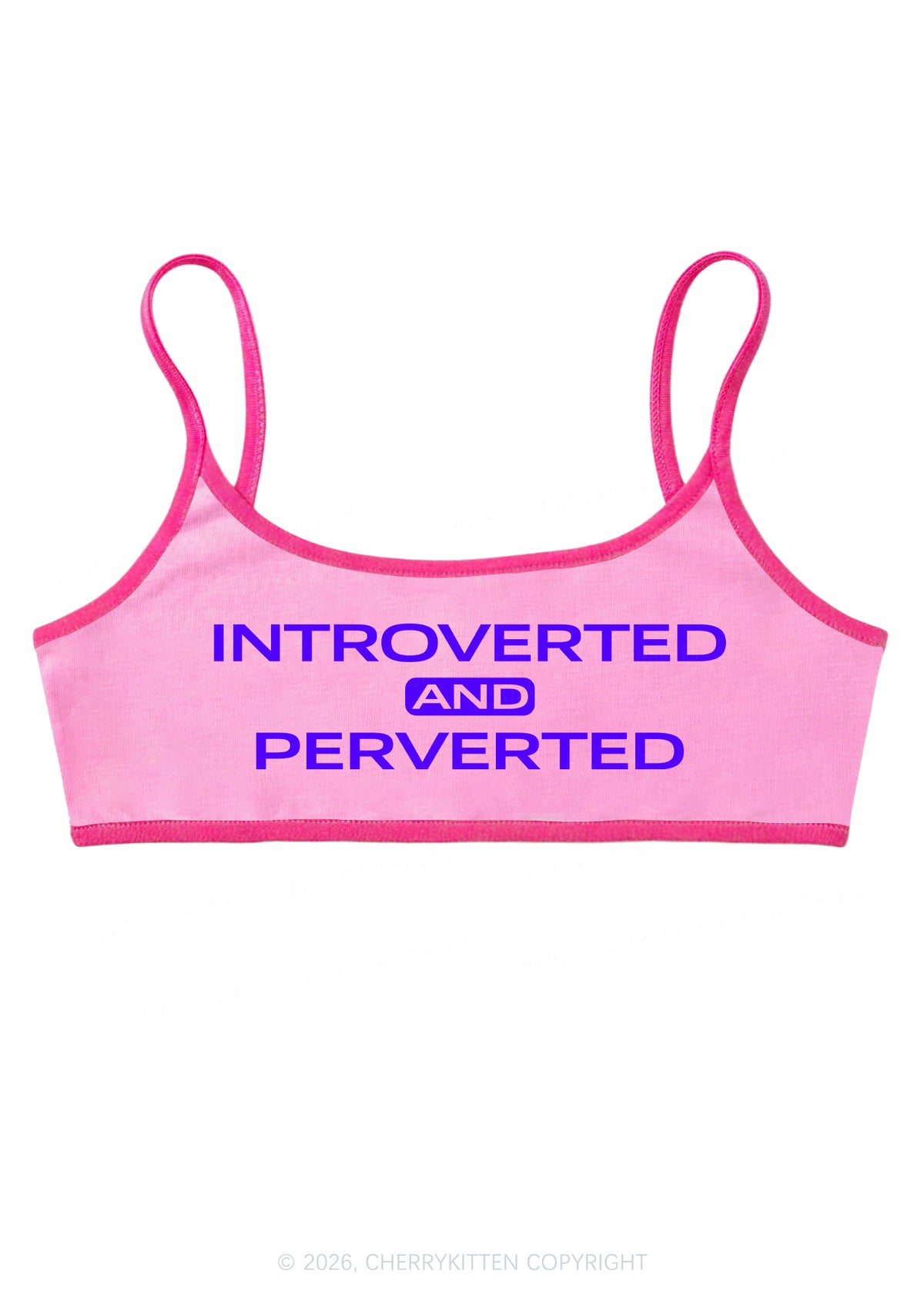 Introverted And Perverted Y2K Super Crop Cami Cherrykitten