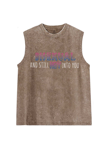 Bisexual And Still Not Into You Pride Y2K Washed Muscle Tank Cherrykitten
