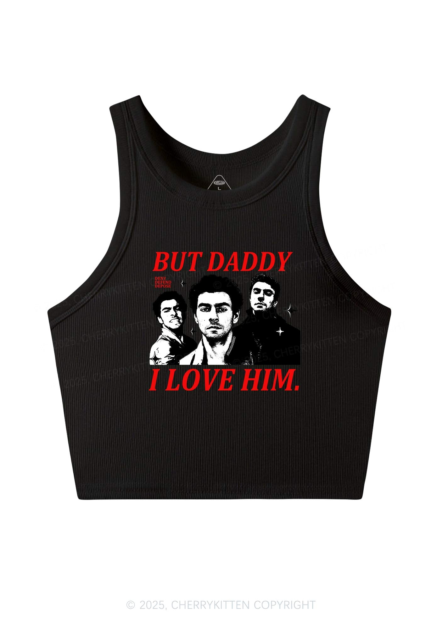 Daddy I Love Luigi Y2K Crop Tank Top Cherrykitten