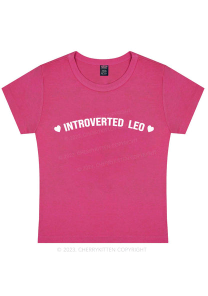 Curvy Introverted Leo Y2K Baby Tee Cherrykitten