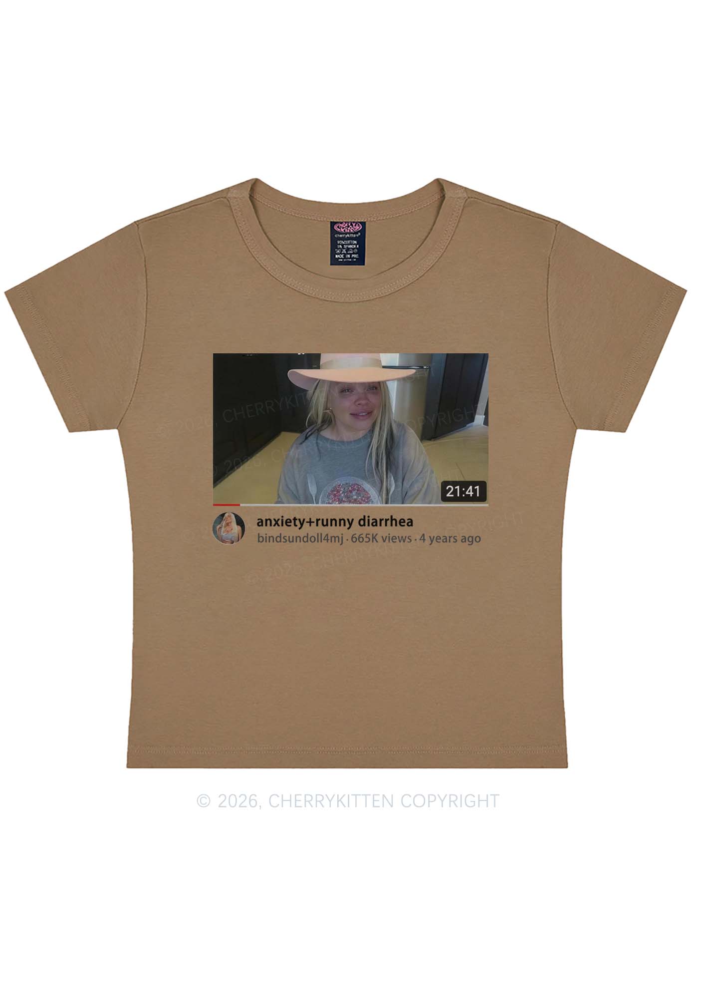 Anxiety Diarrhea Y2K Baby Tee Cherrykitten