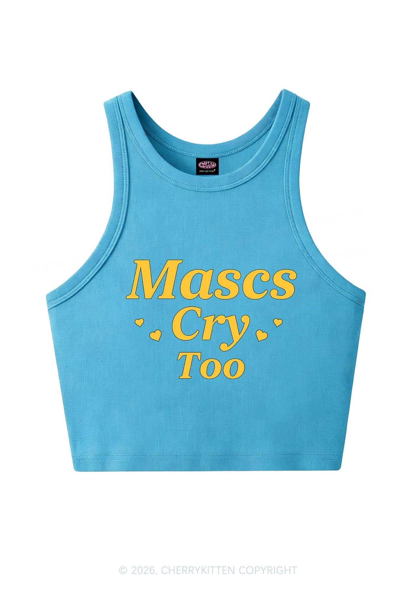 Mascs Cry Too Pride Y2K Crop Tank Top Cherrykitten