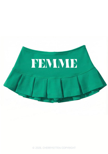 Pink Femme Pride Y2K Mini Pleated Skirts Cherrykitten