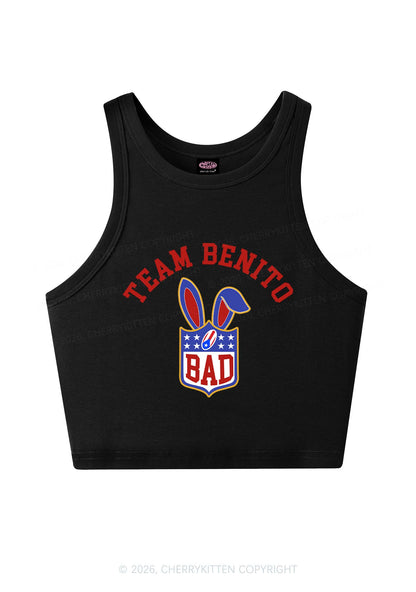 Pink Football Bunny Y2K Crop Tank Top Cherrykitten