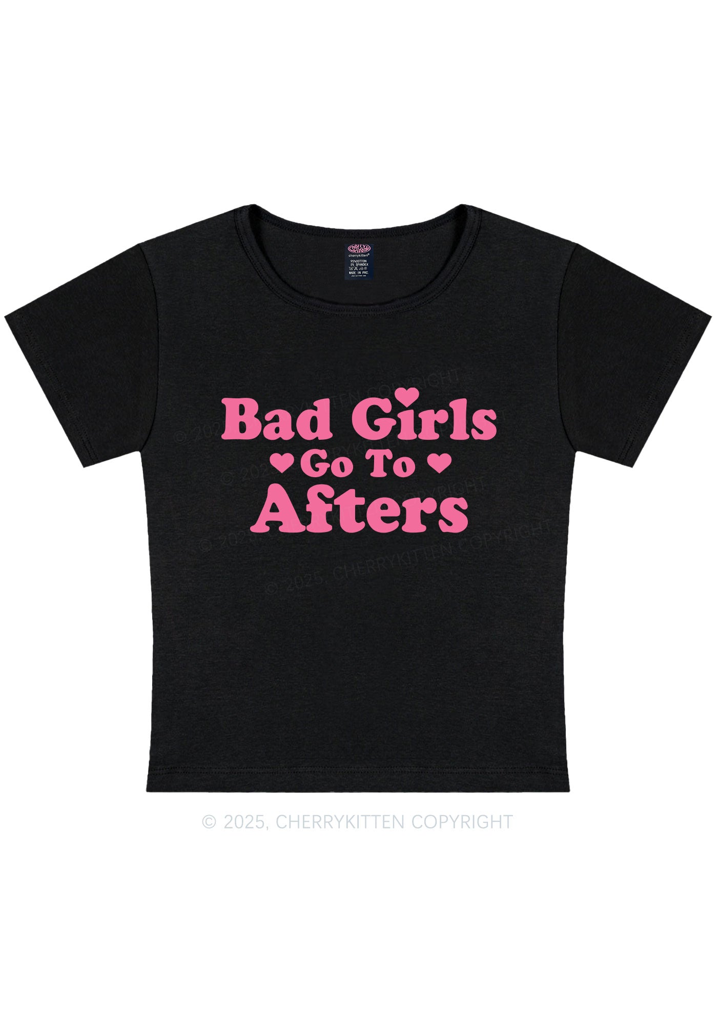 Bad Girls Go Afters Y2K Baby Tee Cherrykitten
