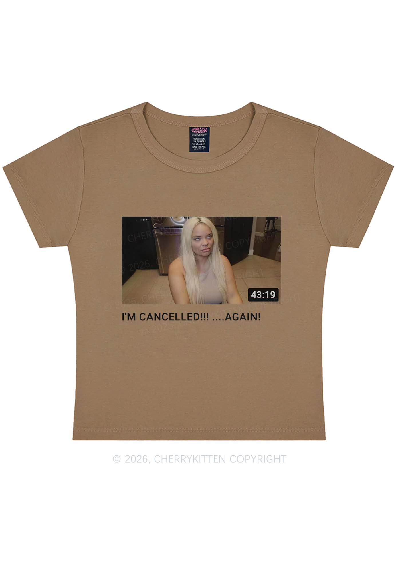Im Canceled Again Y2K Baby Tee Cherrykitten
