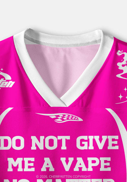 Do Not Give Me A Vape Y2K Crop Sport Jersey Shirts Cherrykitten
