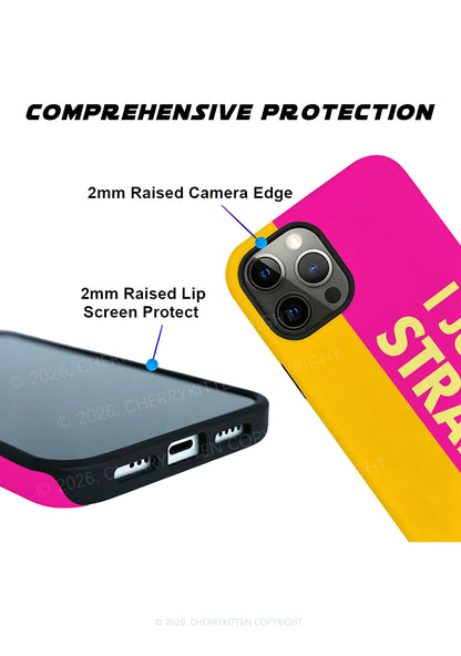 I Just Look Straight Pride Y2K Phone Case Cherrykitten