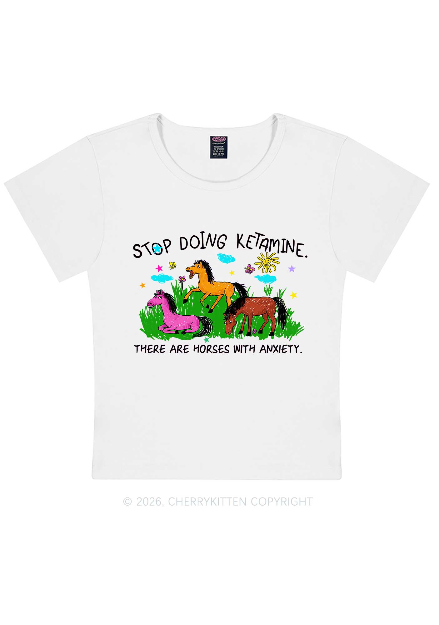 Stop Doing Kxxamine Y2K Baby Tee Cherrykitten