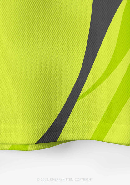 Lime Green I Support Gay Rights Pride Y2K Crop Sport Jersey Shirts Cherrykitten