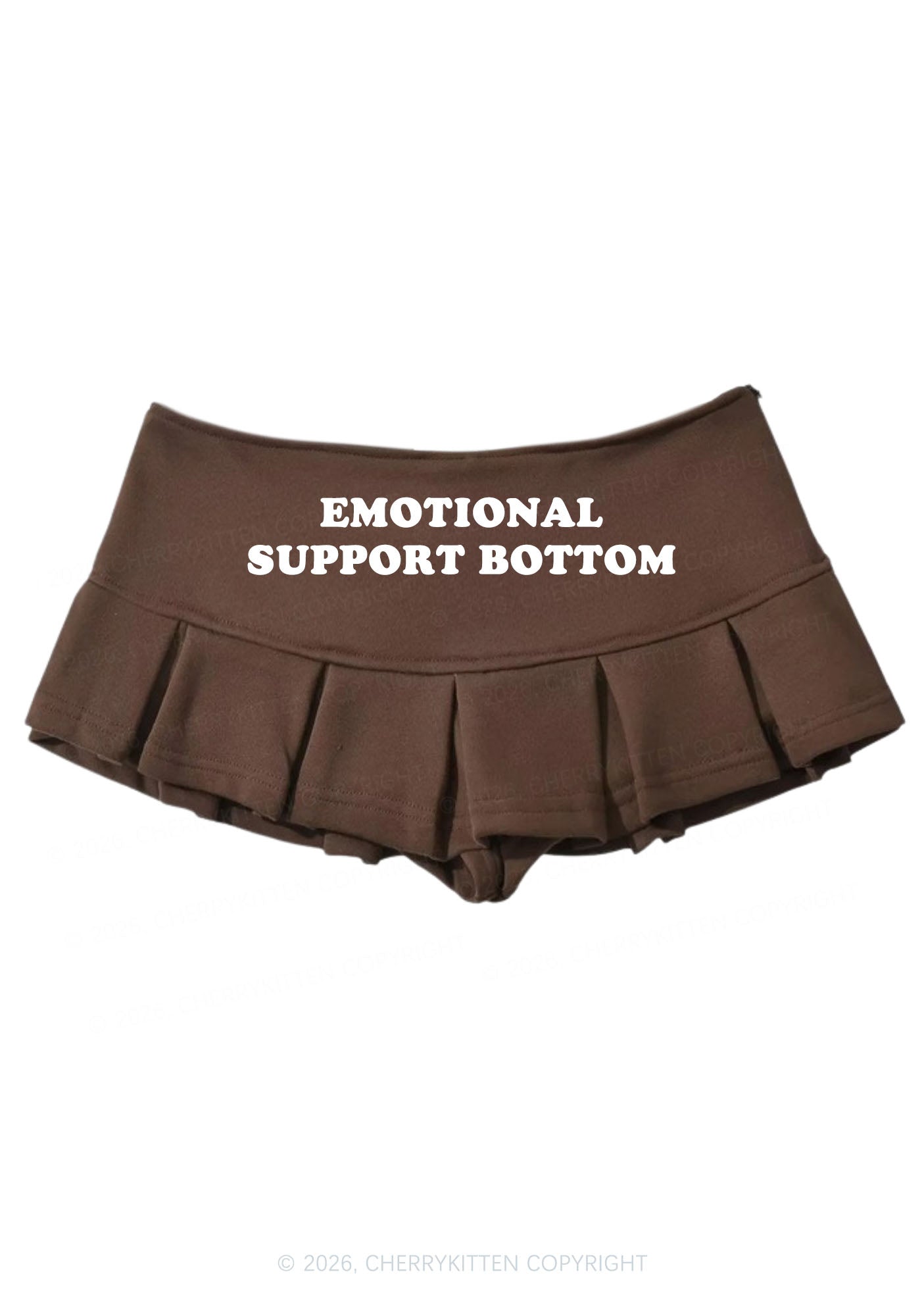 Emotional Support Bottom Pride Y2K Mini Pleated Skirts Cherrykitten