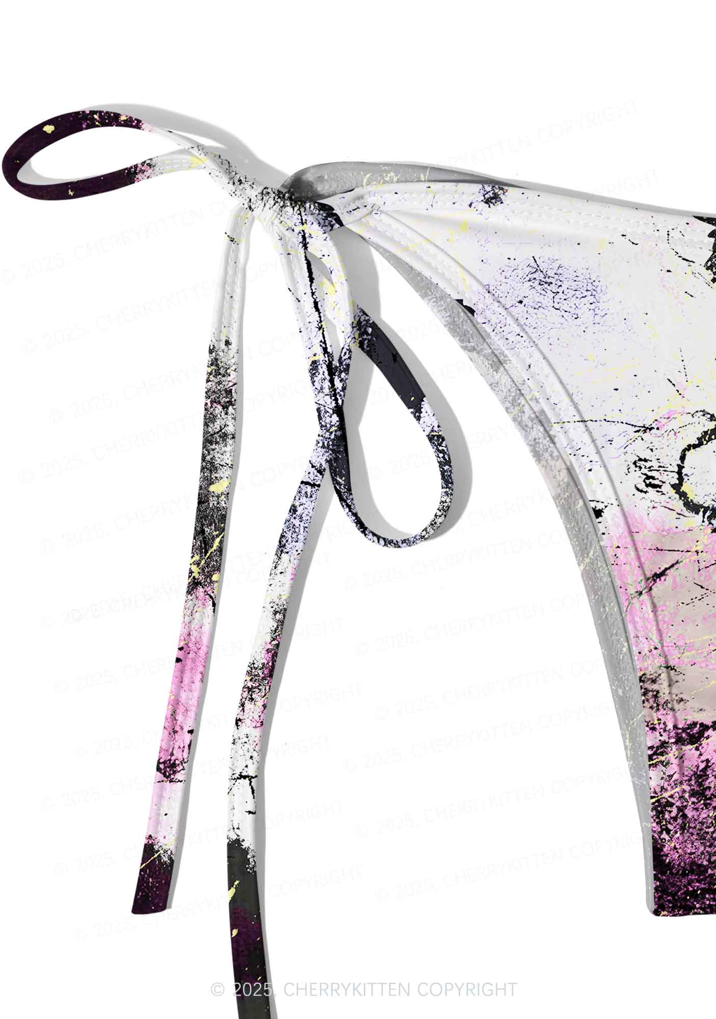 Ink Graffiti Y2K Print Bikini Set Cherrykitten