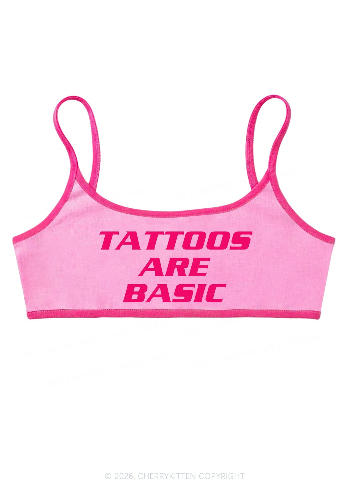 Tattoos Are Basic Y2K Super Crop Cami Cherrykitten