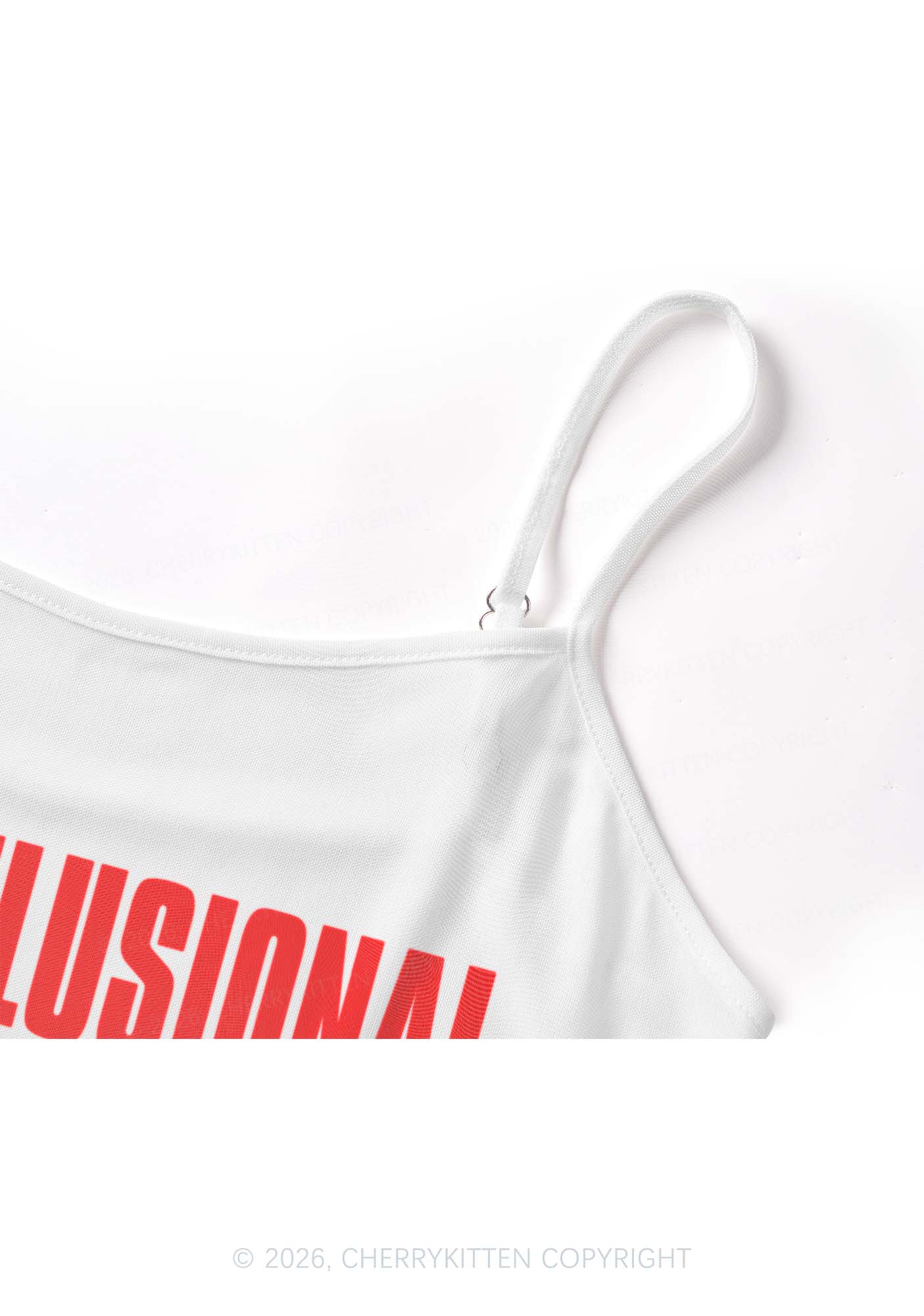 Delusional On White Y2K Mesh Cami Tank Cherrykitten