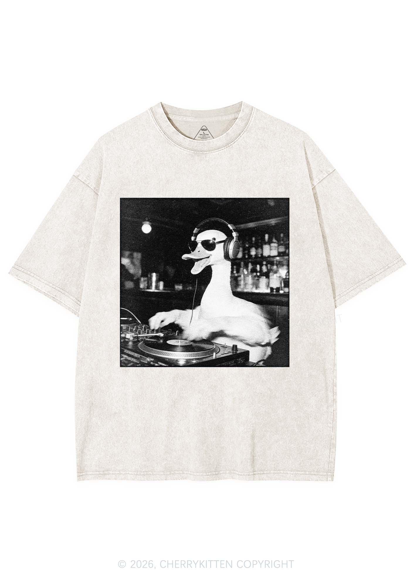 DJ Duck Y2K Shirts Washed Tee Cherrykitten