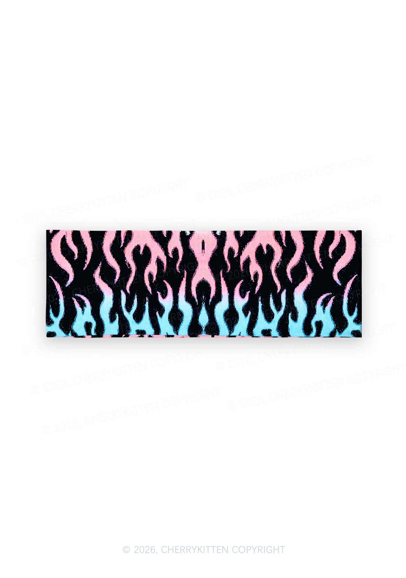 Trans Flame Pride Y2K Print Headband Cherrykitten