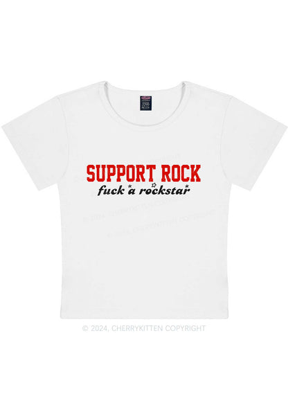 Support Rock Y2K Baby Tee Cherrykitten