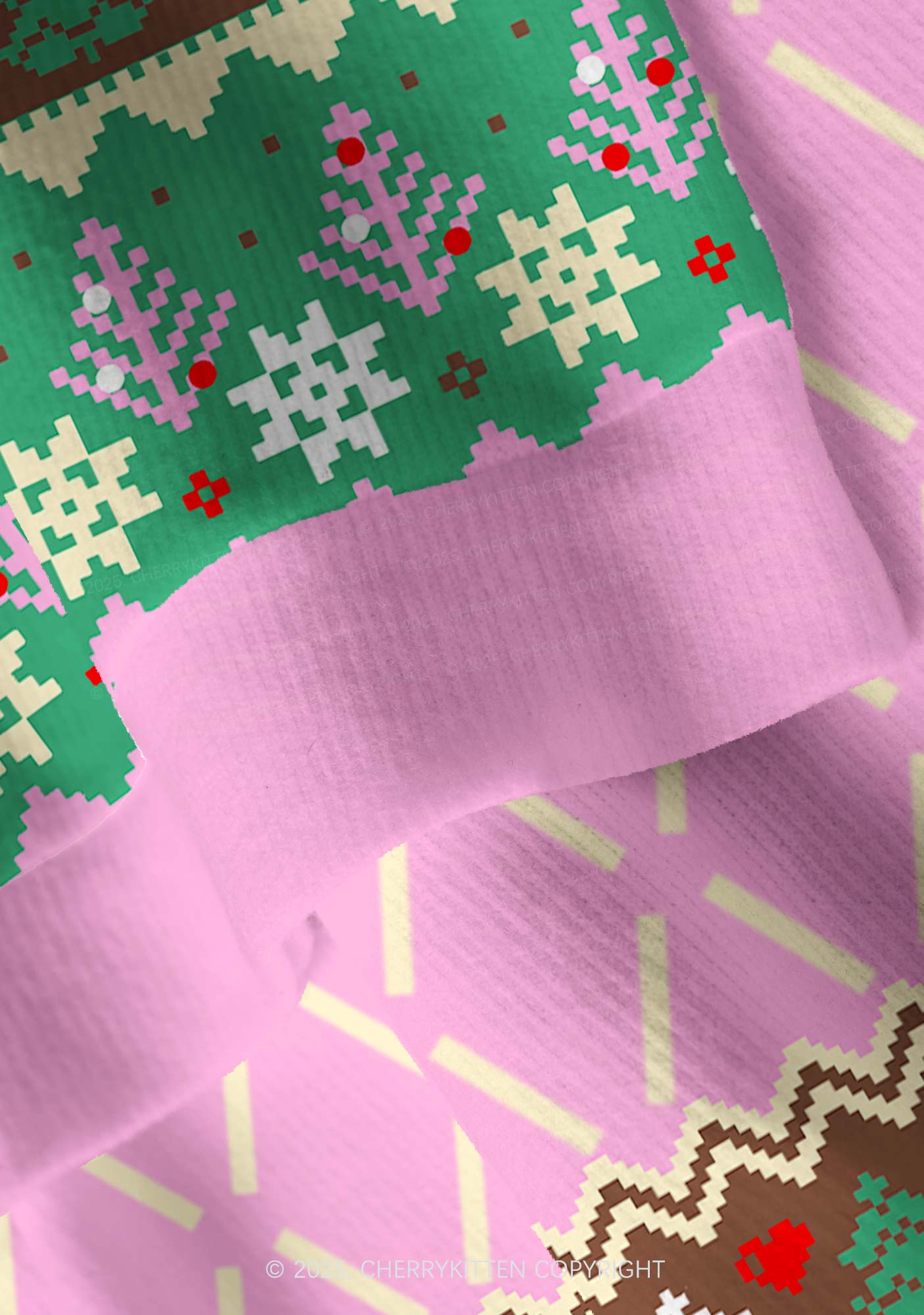 What Tree Y2K Christmas Cardigan Knit Sweatshirt Cherrykitten