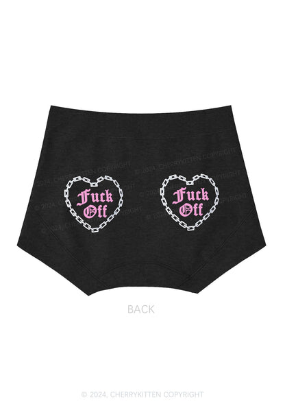 Fxxk Off Y2K Mid Rise Waist Boyshort Cherrykitten