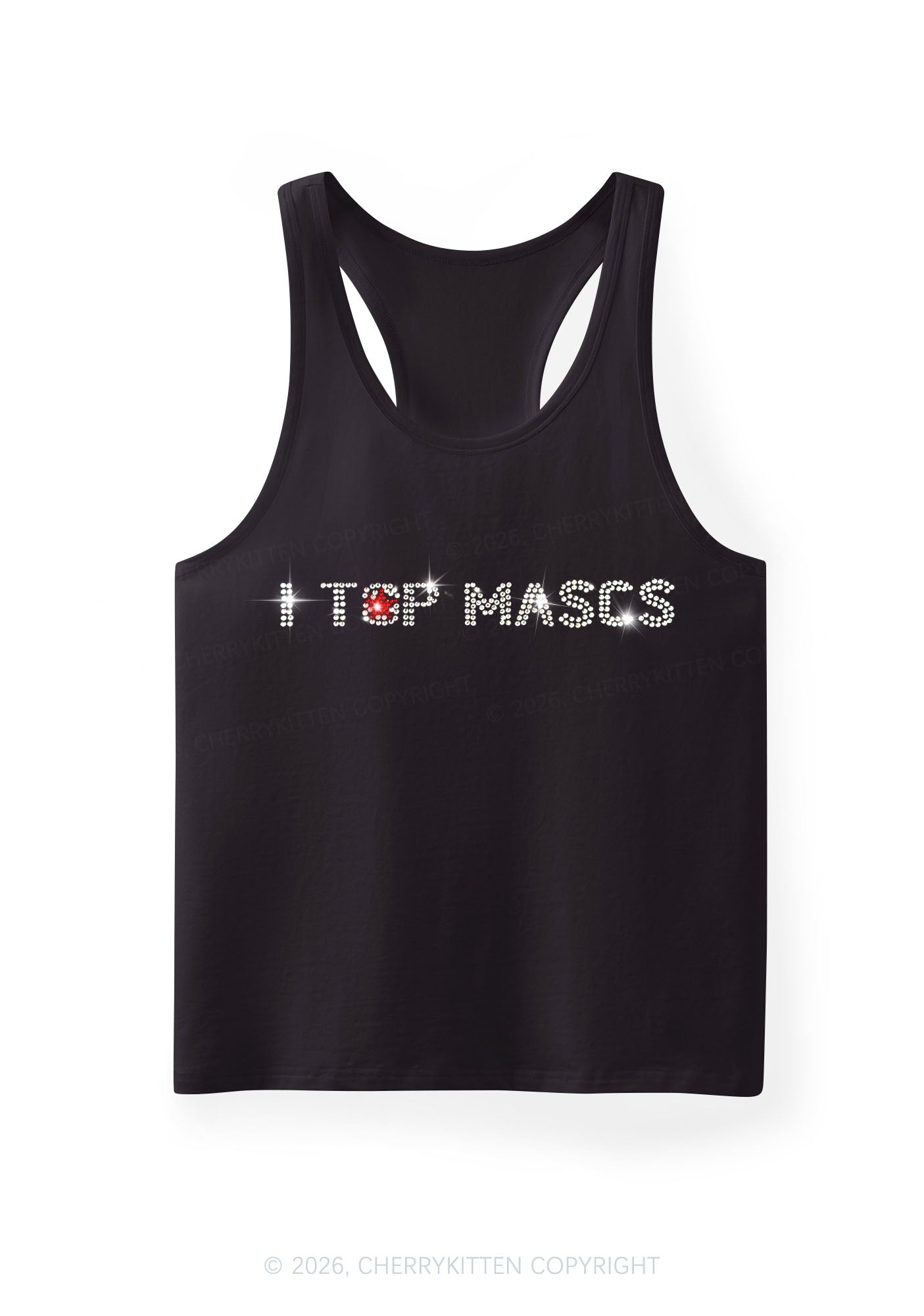 Rhinestone I Top Mascs Pride Y2K Men Racerback Tank Top Cherrykitten