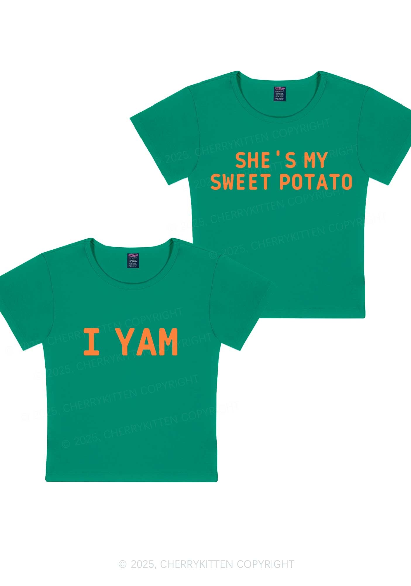 Shes My Sweet Potato Y2K Valentine's Day Baby Tee Cherrykitten
