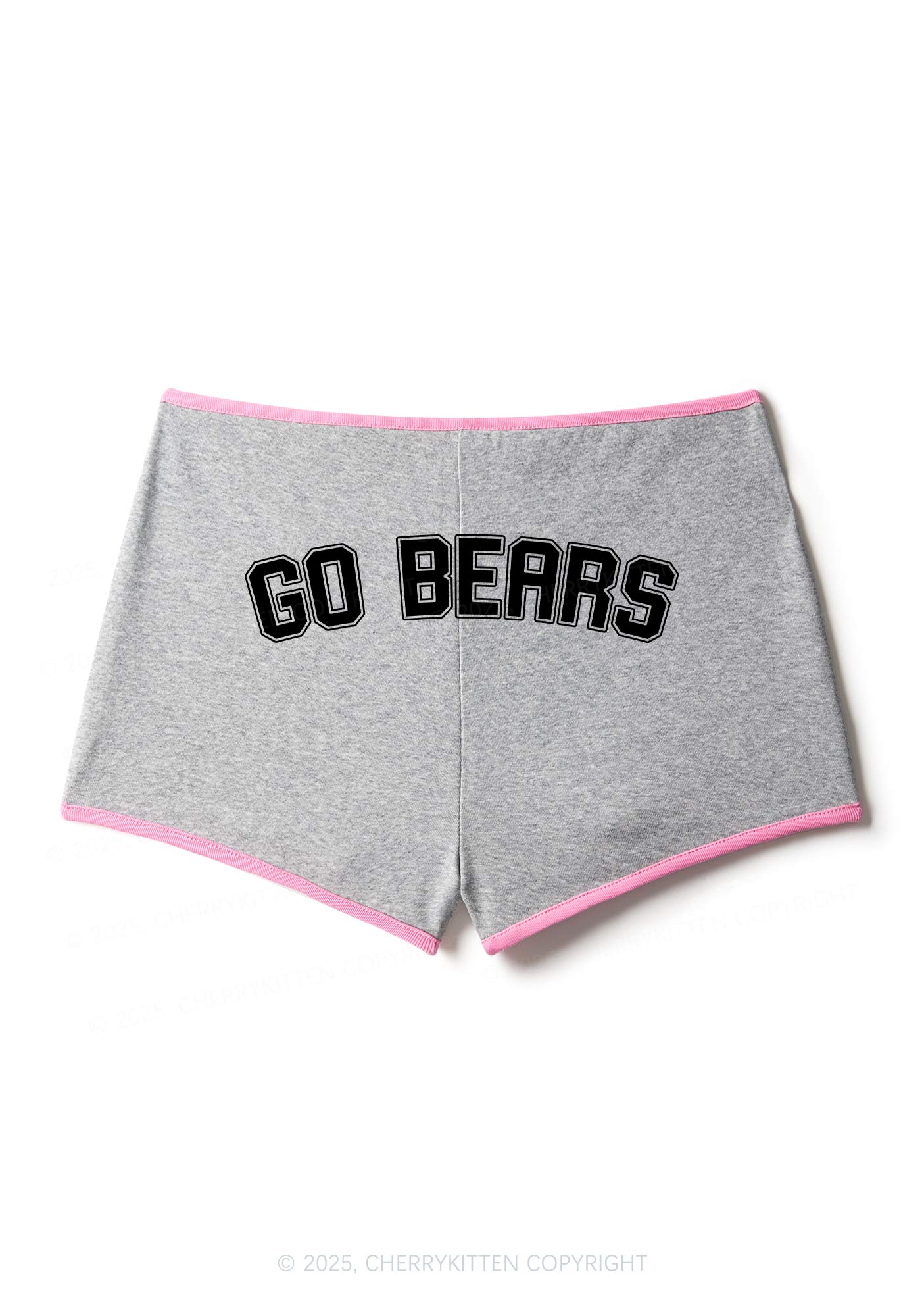 Custom Slogan Y2K Contrast Mini Shorts Cherrykitten