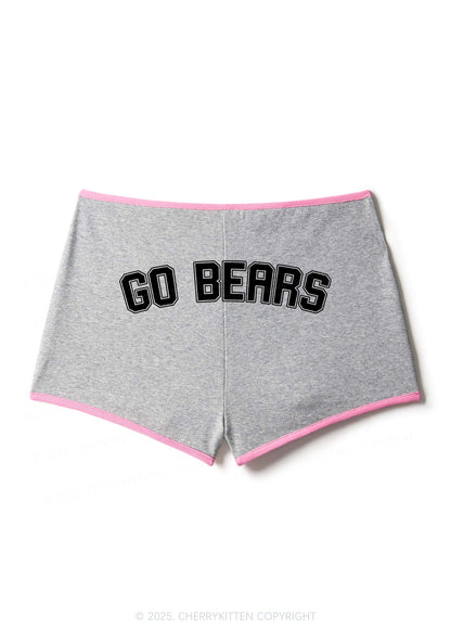 Custom Slogan Y2K Contrast Mini Shorts Cherrykitten