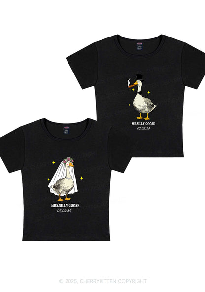 Mr Silly Goose Y2K Valentine's Day Baby Tee Cherrykitten