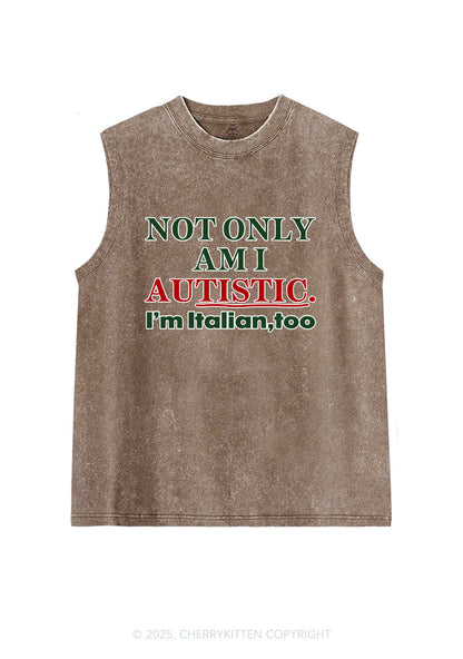 Not Only Autistic Y2K Washed Muscle Tank Cherrykitten