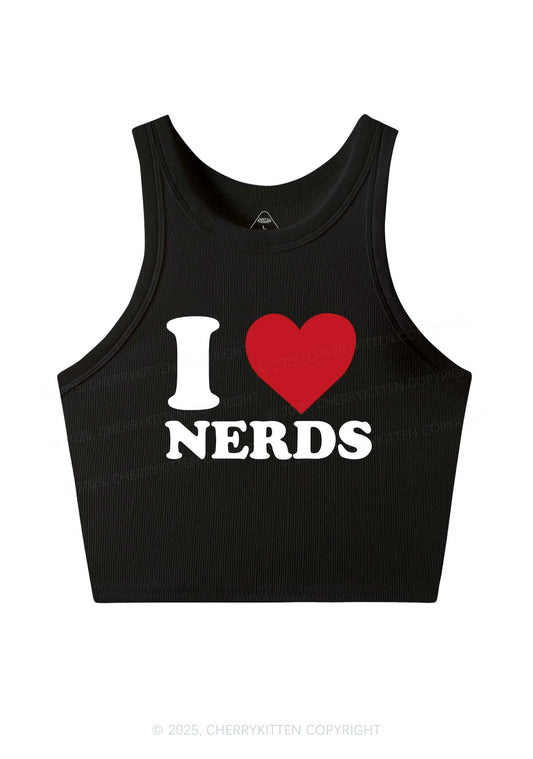 I Love Nerds Y2K Crop Tank Top Cherrykitten