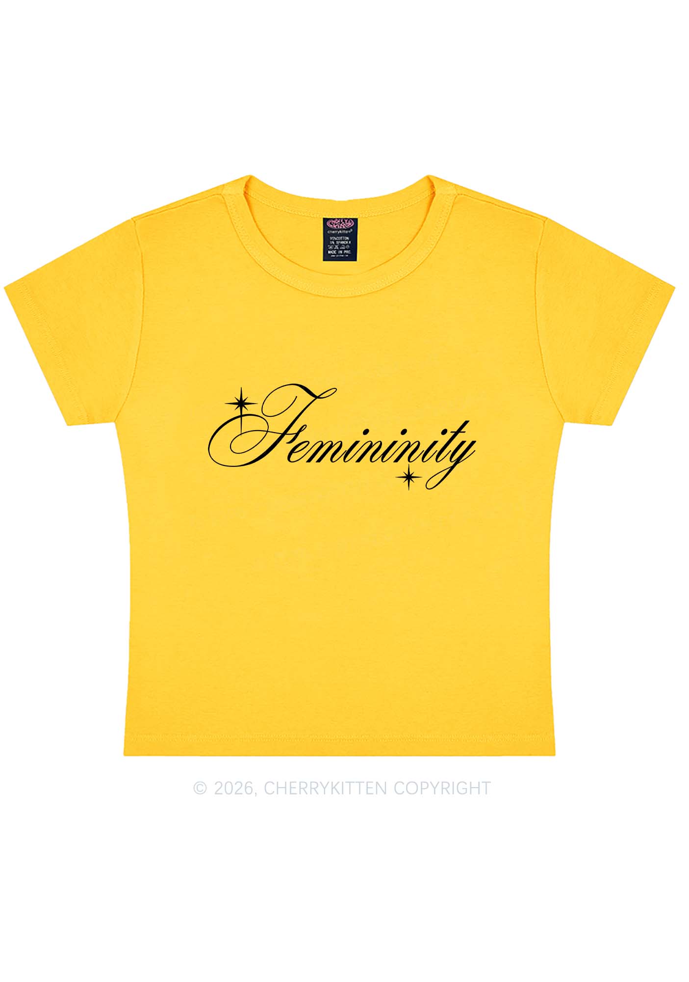 Femininity Pride Y2K Baby Tee Cherrykitten