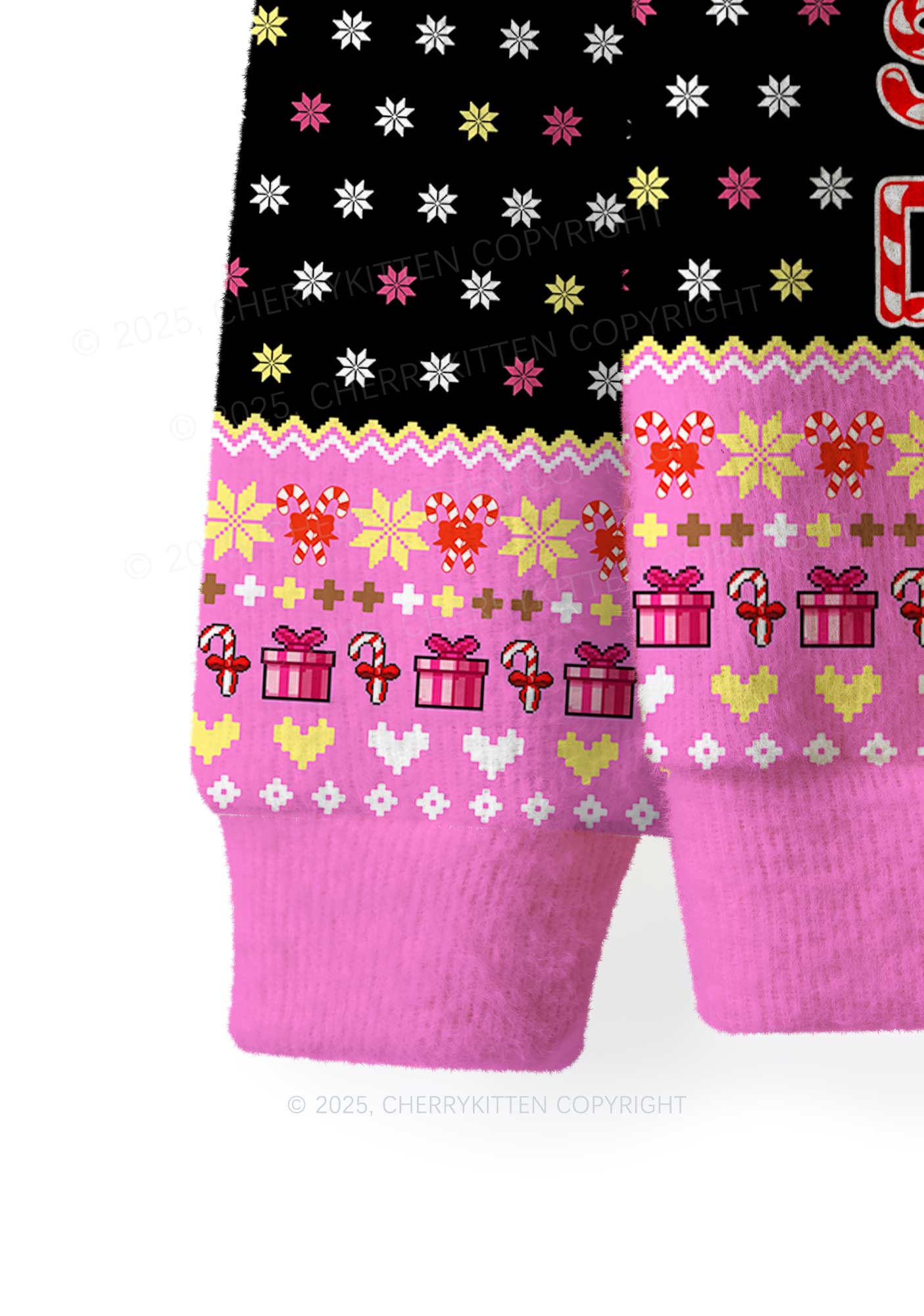 Santa My Sugar Daddy Y2K Christmas Knit Sweatshirt Cherrykitten