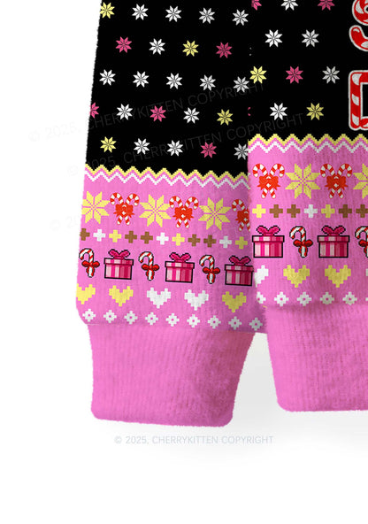 Santa My Sugar Daddy Y2K Christmas Knit Sweatshirt Cherrykitten