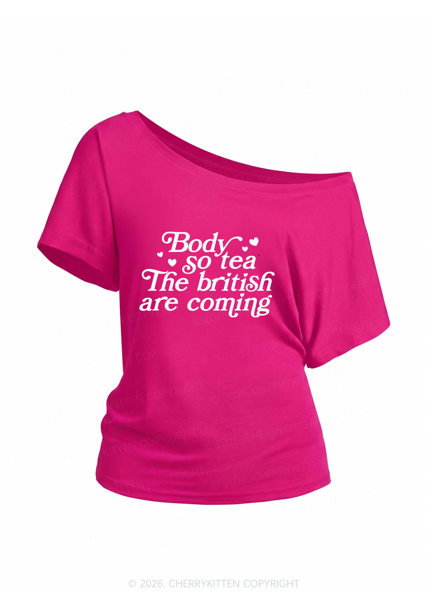The British Are Coming Y2K Off Shoulder Tee Cherrykitten