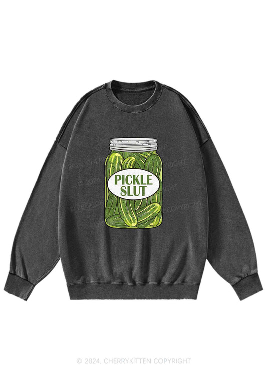 Pickle Slxt Y2K Washed Sweatshirts Cherrykitten