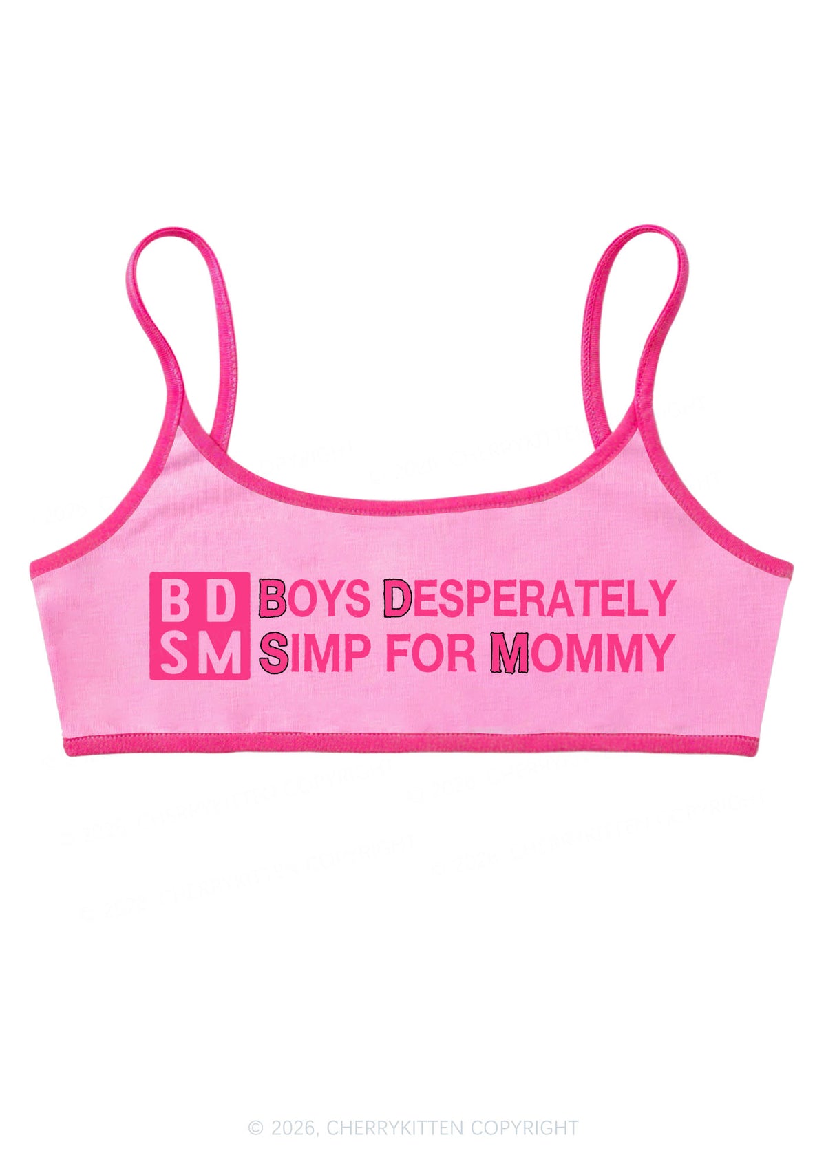 Boys Desperately Simp For Mommy Y2K Super Crop Cami Cherrykitten