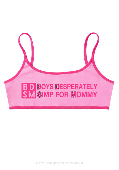 Boys Desperately Simp For Mommy Y2K Super Crop Cami Cherrykitten