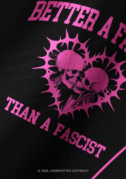 Hot Pink Better A Faggot Than A Fascist Pride Y2K Crop Football Jersey Shirts Cherrykitten