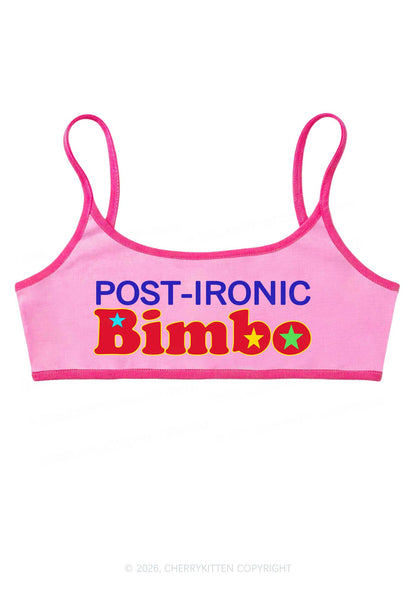 Post Ironic Bimbo Y2K Super Crop Cami Cherrykitten