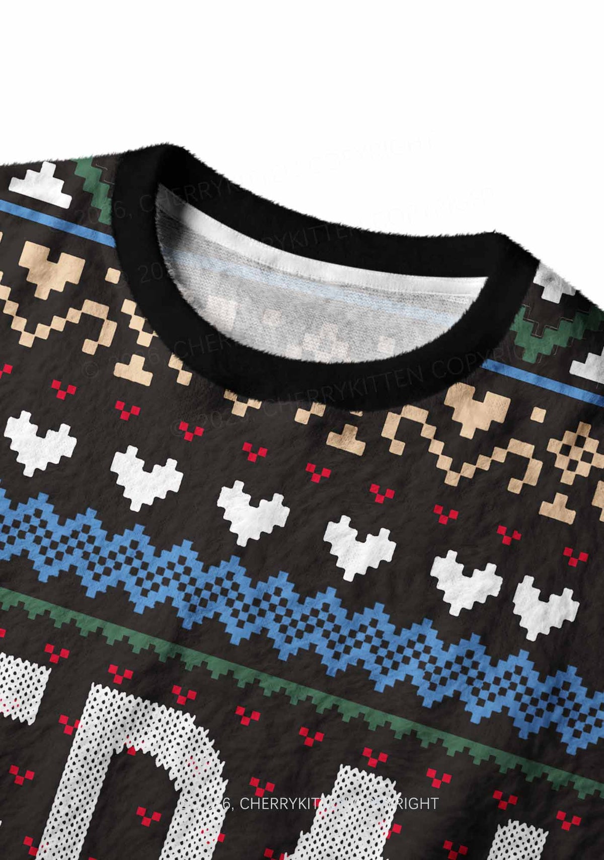 Feral Y2K Christmas Knit Sweatshirt Cherrykitten