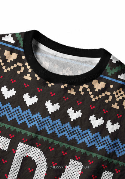 Feral Y2K Christmas Knit Sweatshirt Cherrykitten