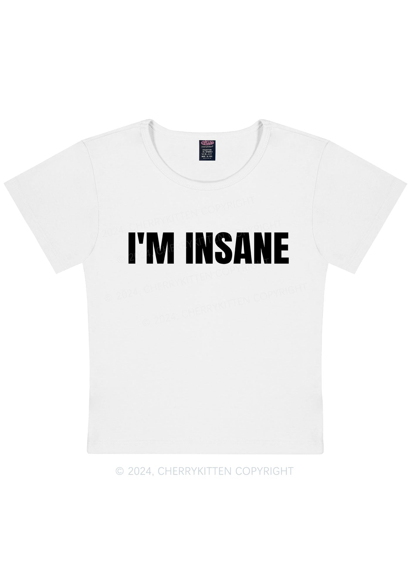 Im Insane Y2K Valentine's Day Baby Tee Cherrykitten